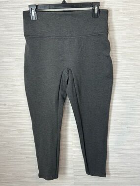 Spanx by Sara Blakeley Leggings Medium Petite Charcoal Gray Slimming Compression